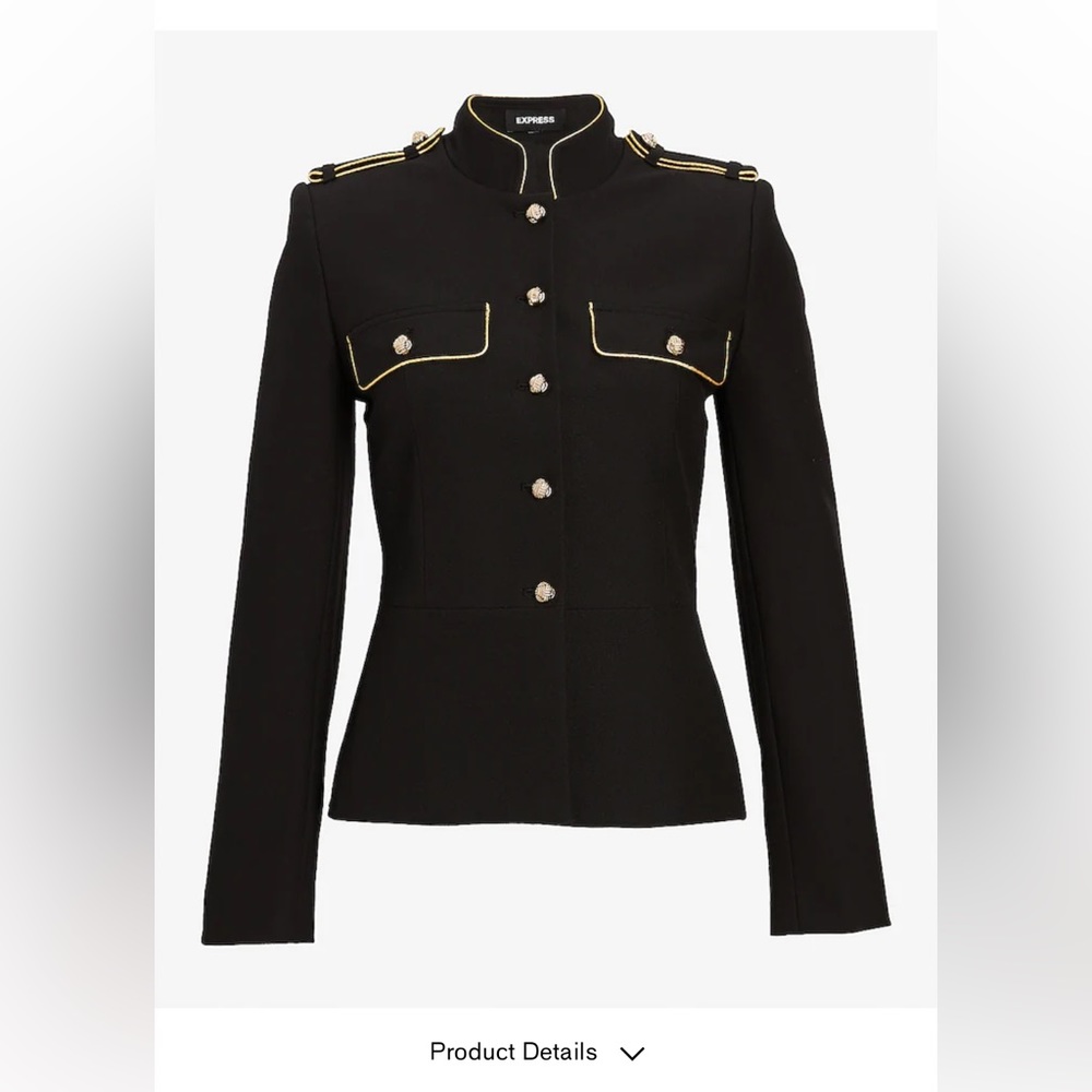 Novelty Gold Piped Structured Jacket